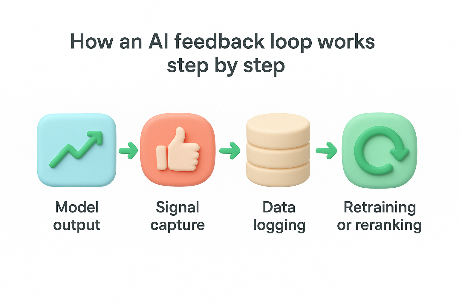 How an AI feedback loop works step by step