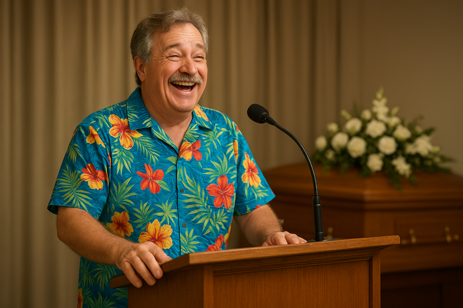 4. A humorous eulogy that celebrates his personality