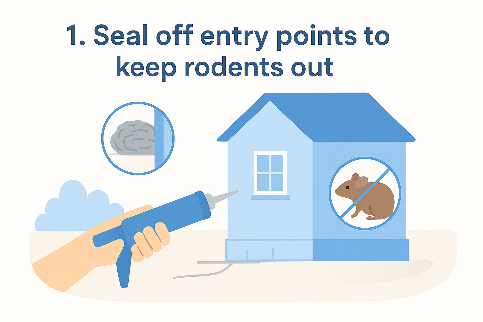 1. Seal off entry points to keep rodents out