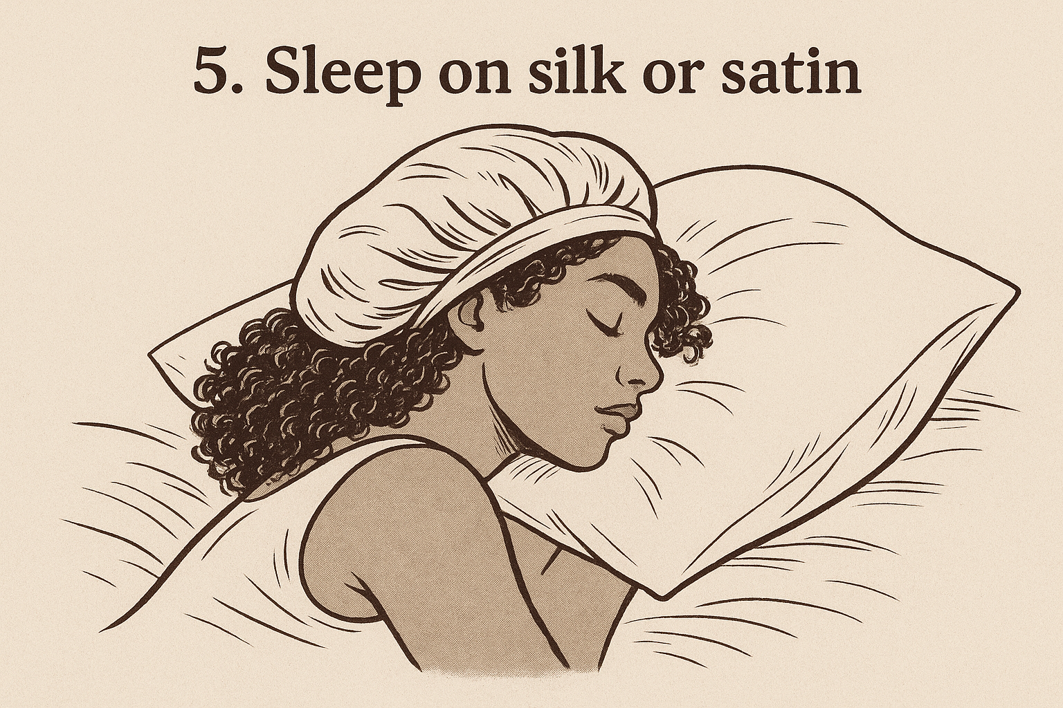 5. Sleep on silk or satin