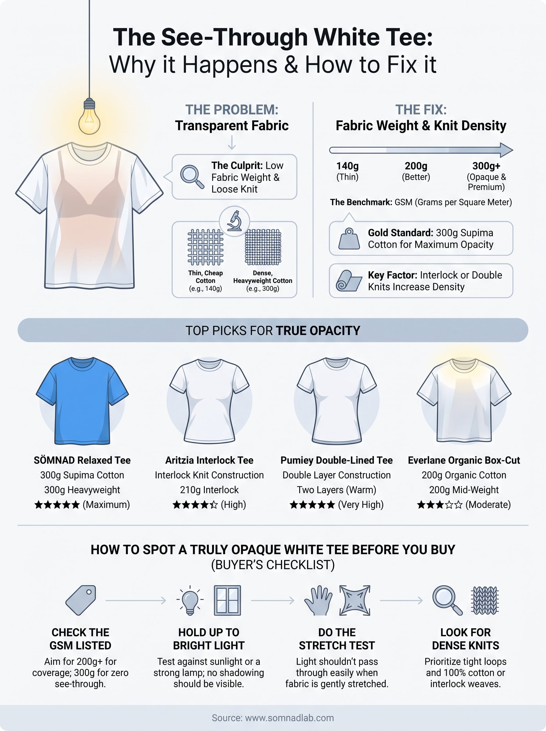 white t shirt that is not see through infographic