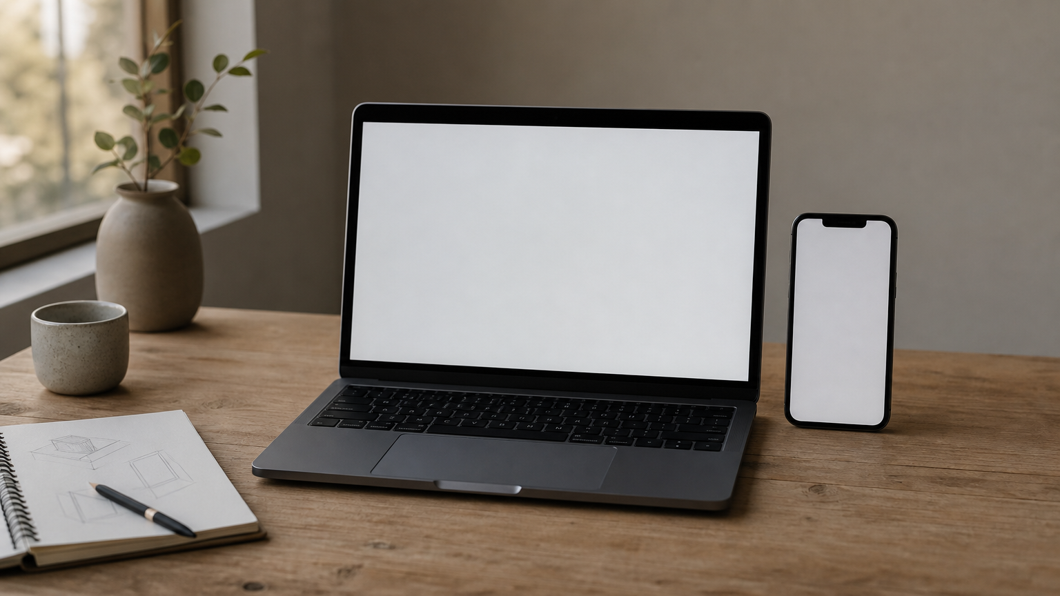 10 Best Website Design and Development Companies in Chennai 3 A laptop and smartphone displaying matching website and app interfaces on a table.