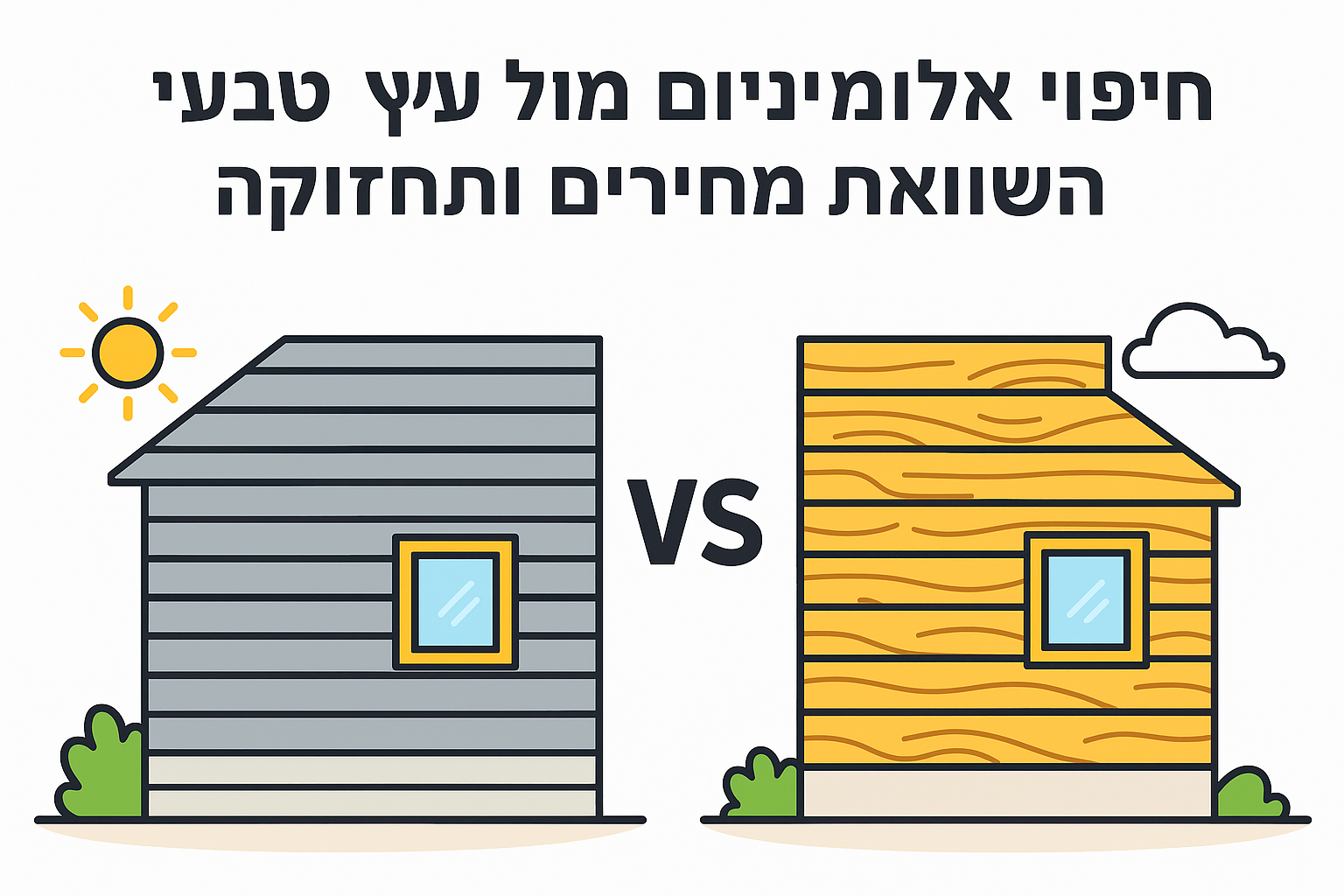 חיפוי אלומיניום מול עץ טבעי: השוואת מחירים ותחזוקה