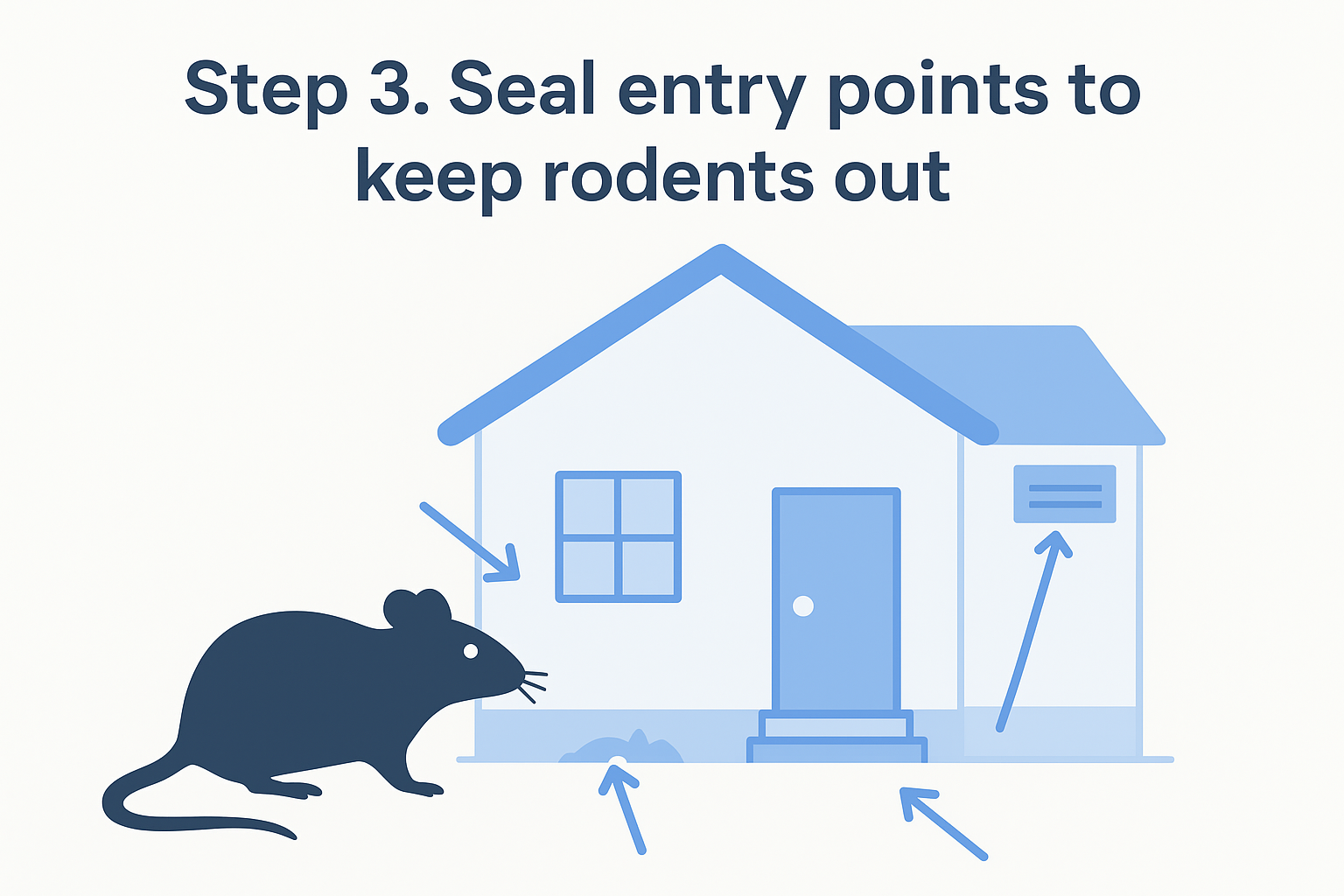 Step 3. Seal entry points to keep rodents out