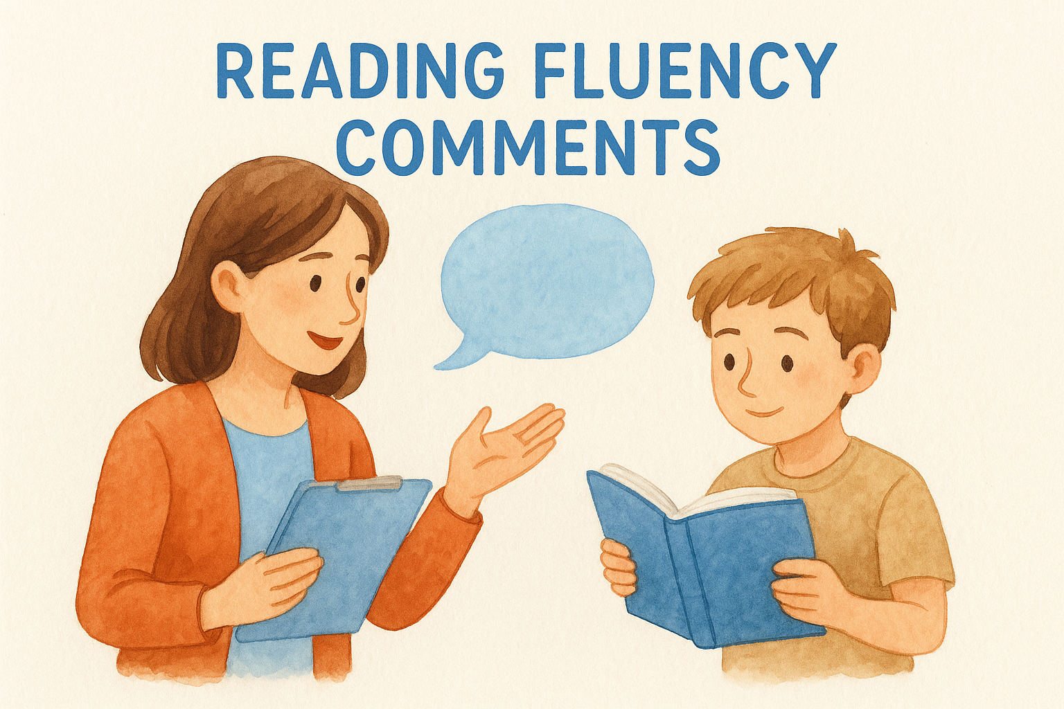 3. Reading fluency comments