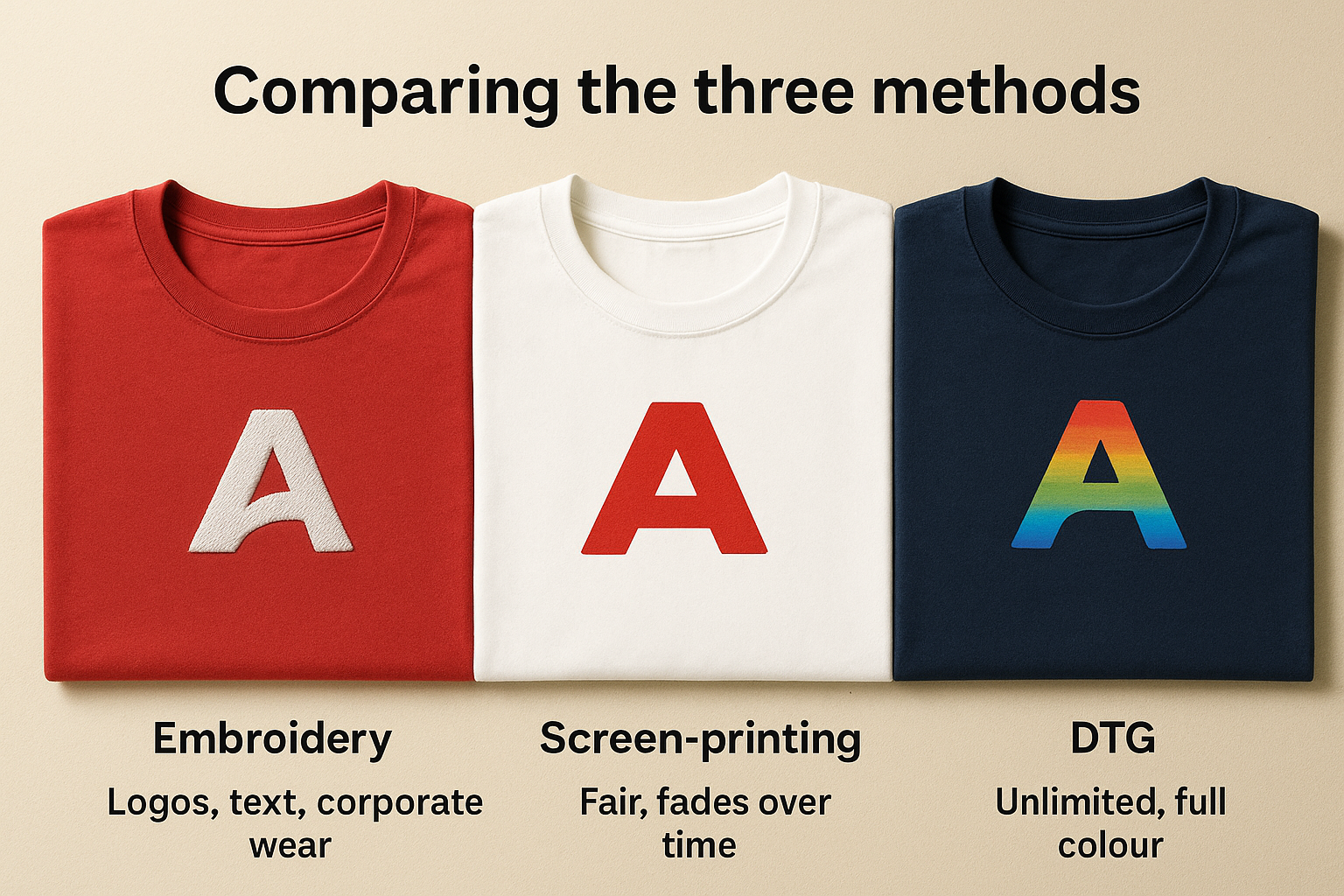 Comparing the three methods