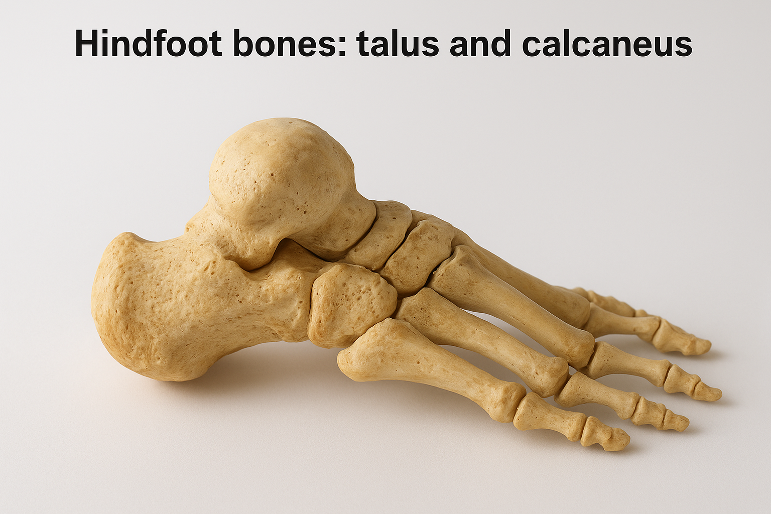 Hindfoot bones: talus and calcaneus