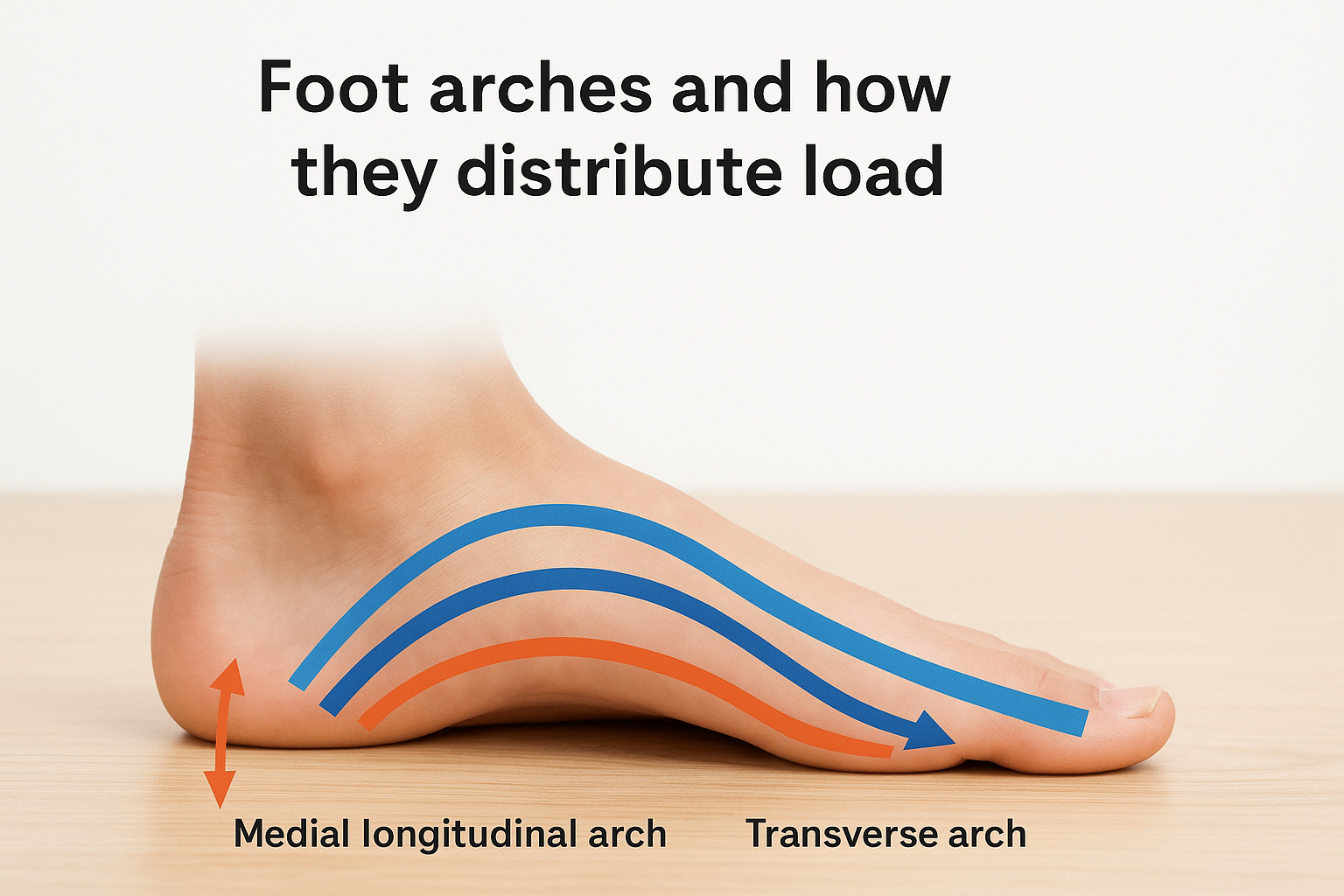 Foot arches and how they distribute load