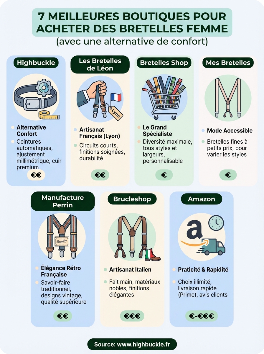 acheter bretelles femme infographic