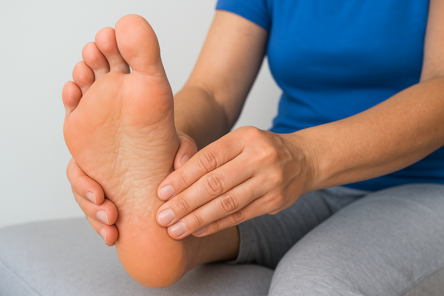 Step 2. Massage the sole with your hands