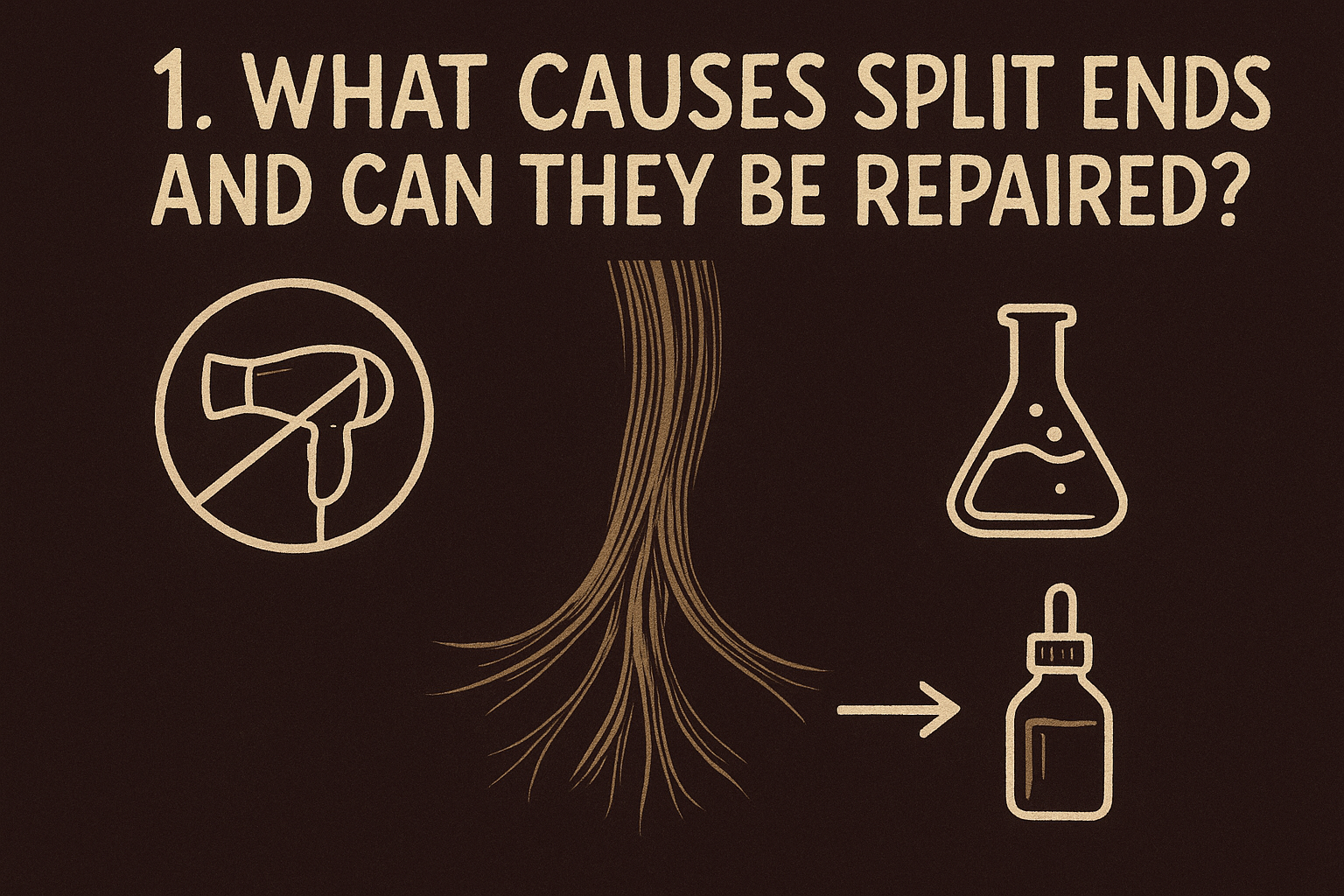 1. What causes split ends and can they be repaired?