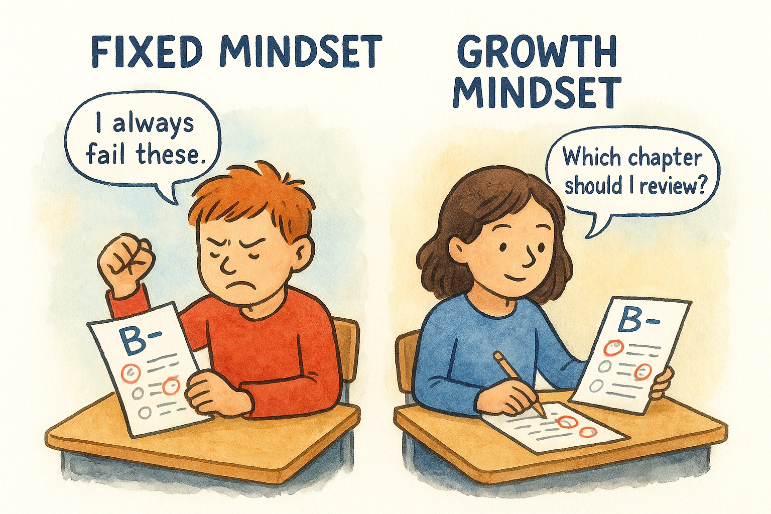Fixed vs growth mindset examples in the classroom and beyond