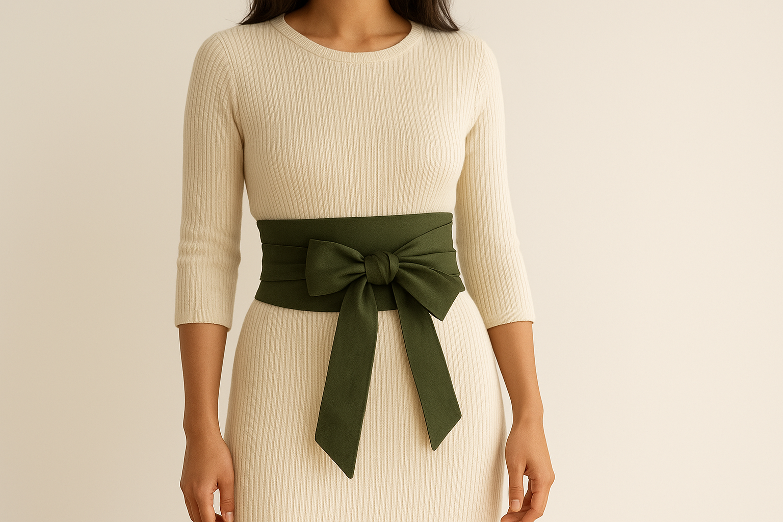 7. Taillengürtel im Obi und Bindegürtel Stil