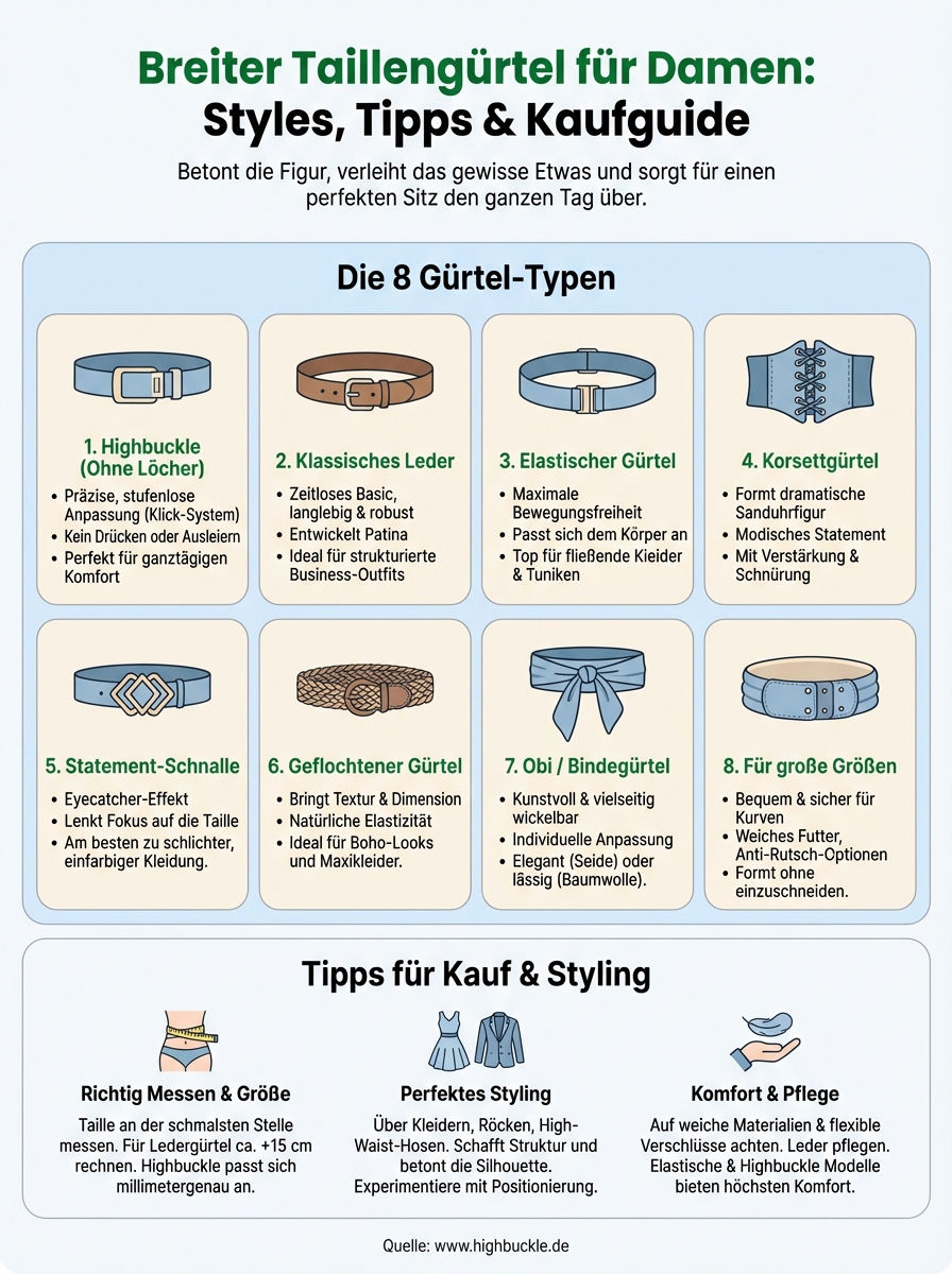 breiter taillengürtel damen infographic