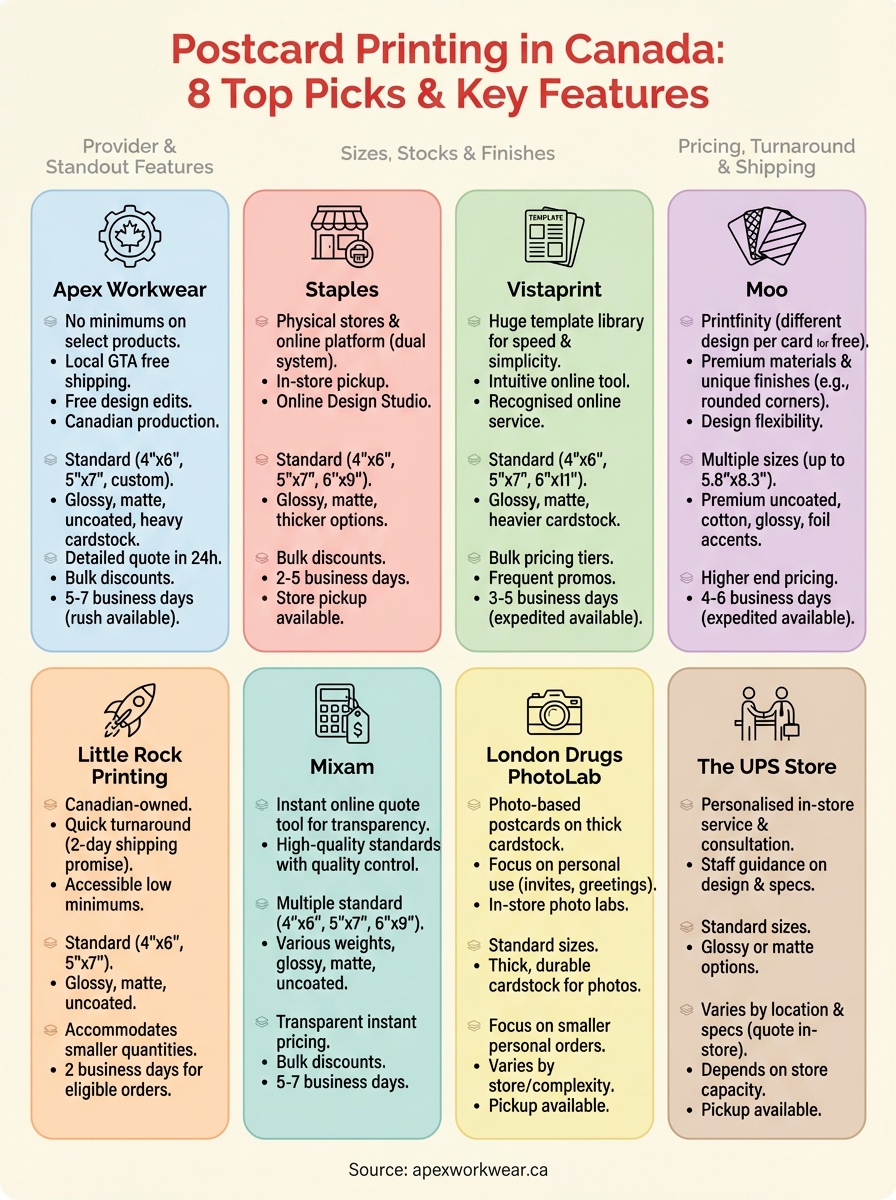 postcard printing infographic
