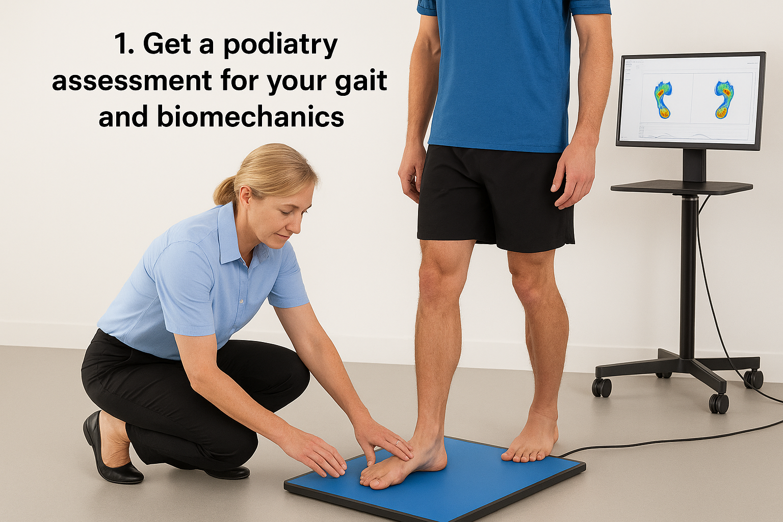 1. Get a podiatry assessment for your gait and biomechanics