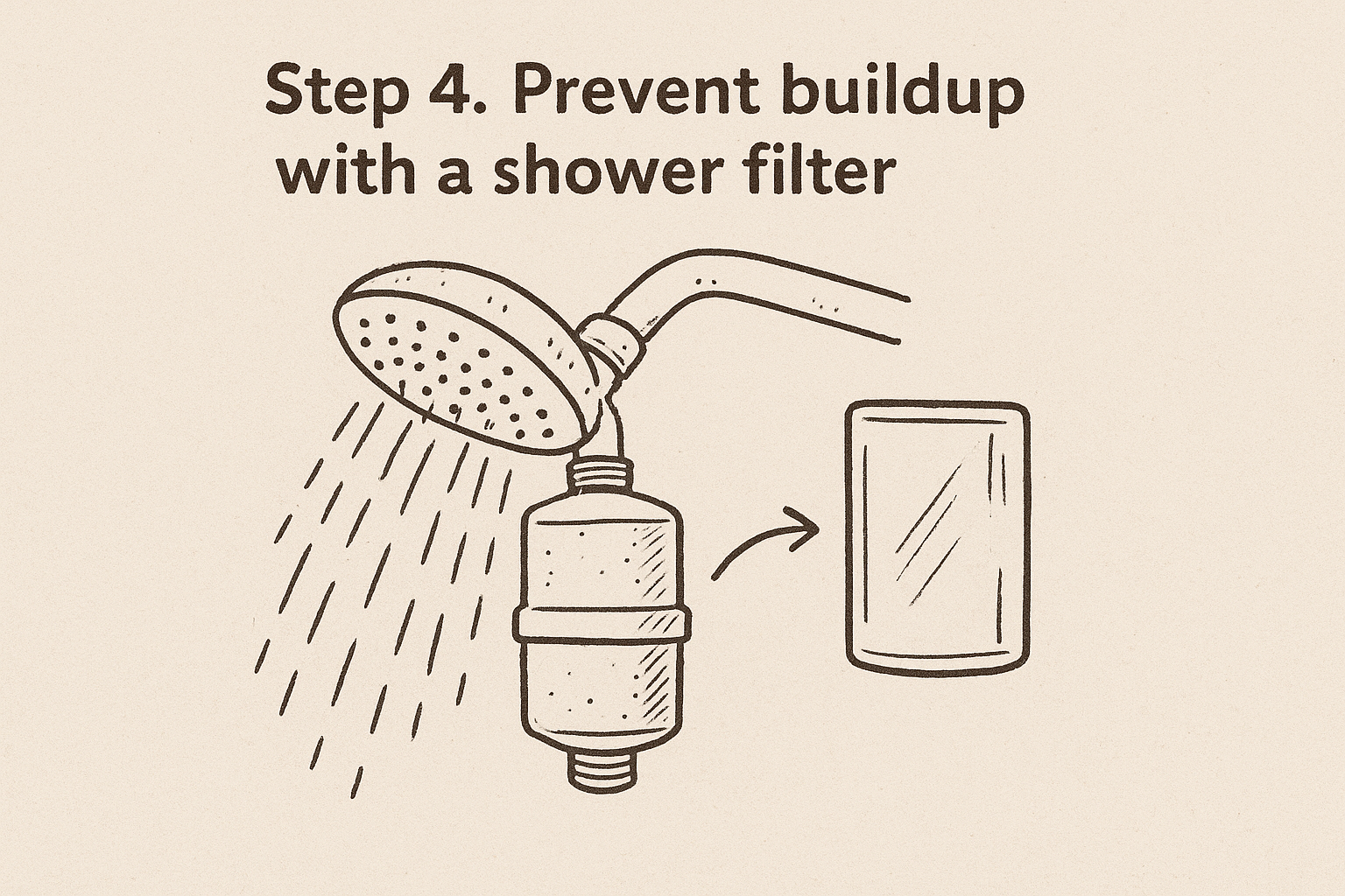 Step 4. Prevent buildup with a shower filter
