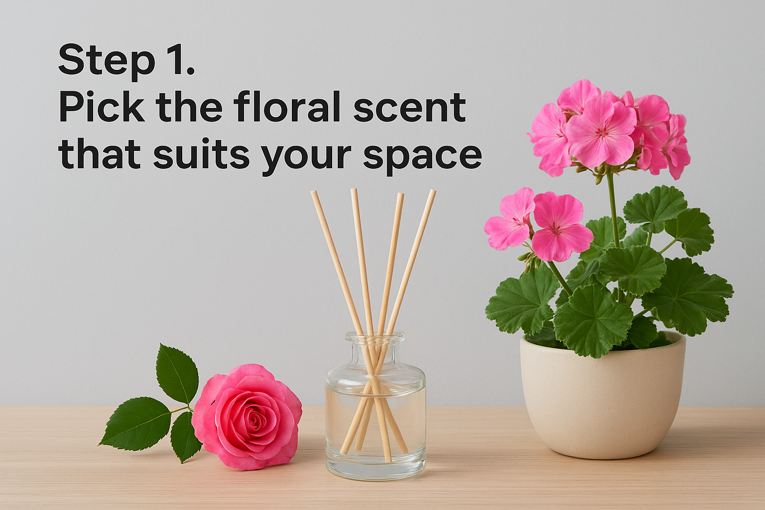 Step 1. Pick the floral scent that suits your space