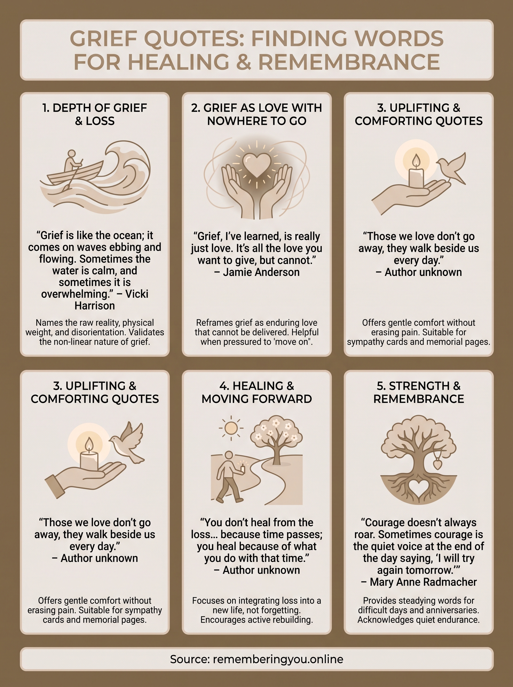 quotes of grief infographic