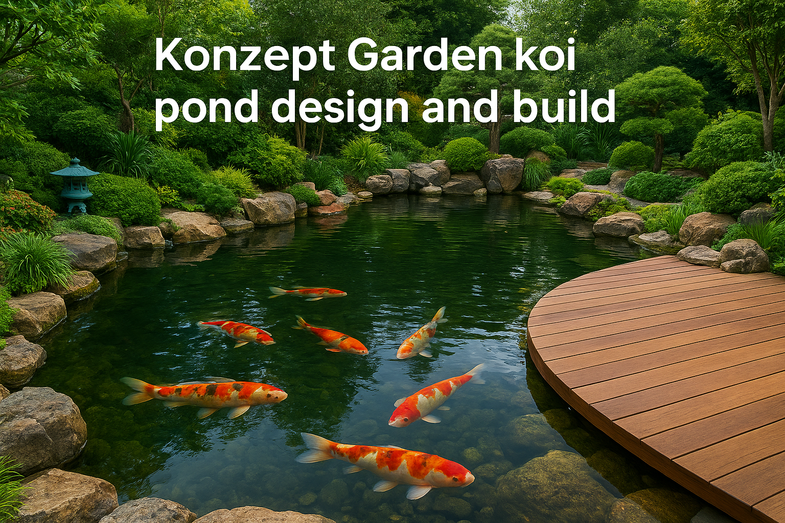 1. Konzept Garden koi pond design and build