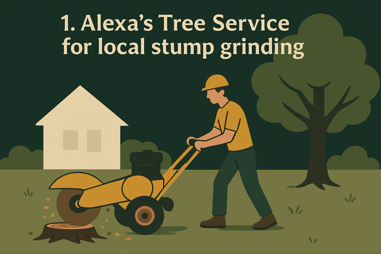 1. Alexa's Tree Service for local stump grinding
