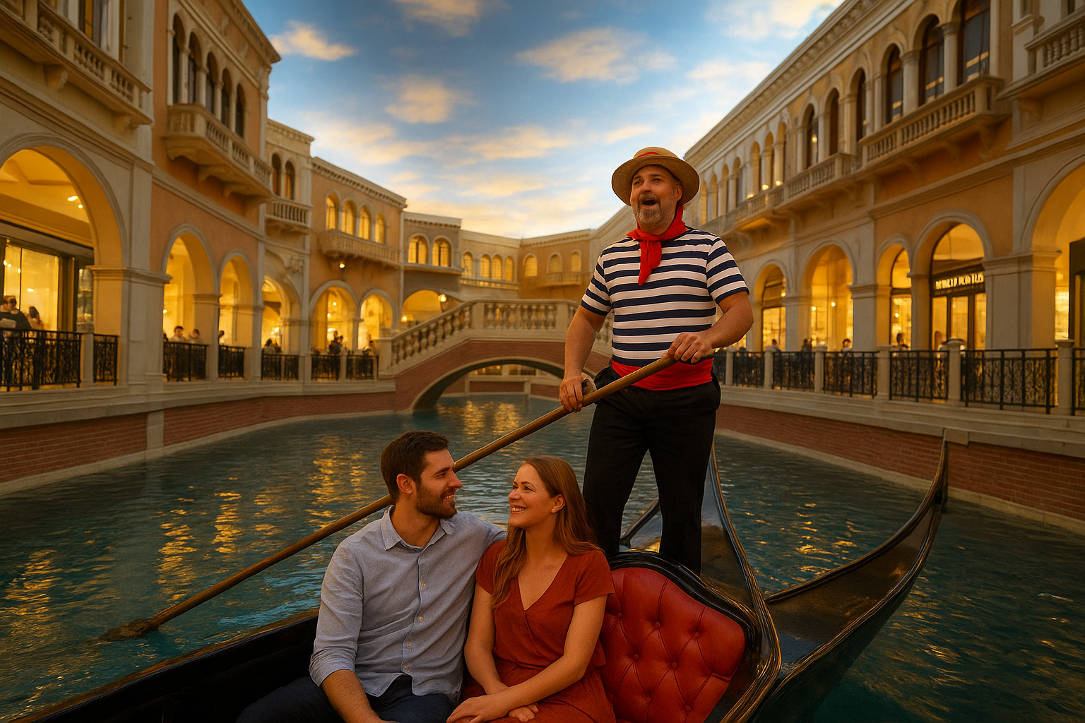 3. Glide through the Venetian on a gondola ride
