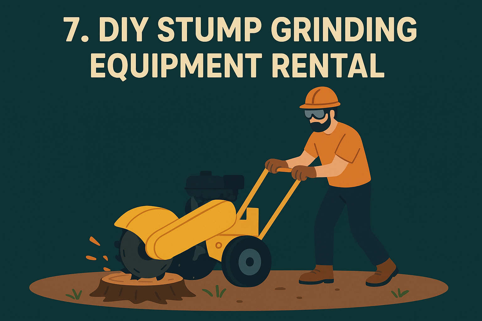 7. DIY stump grinding equipment rental