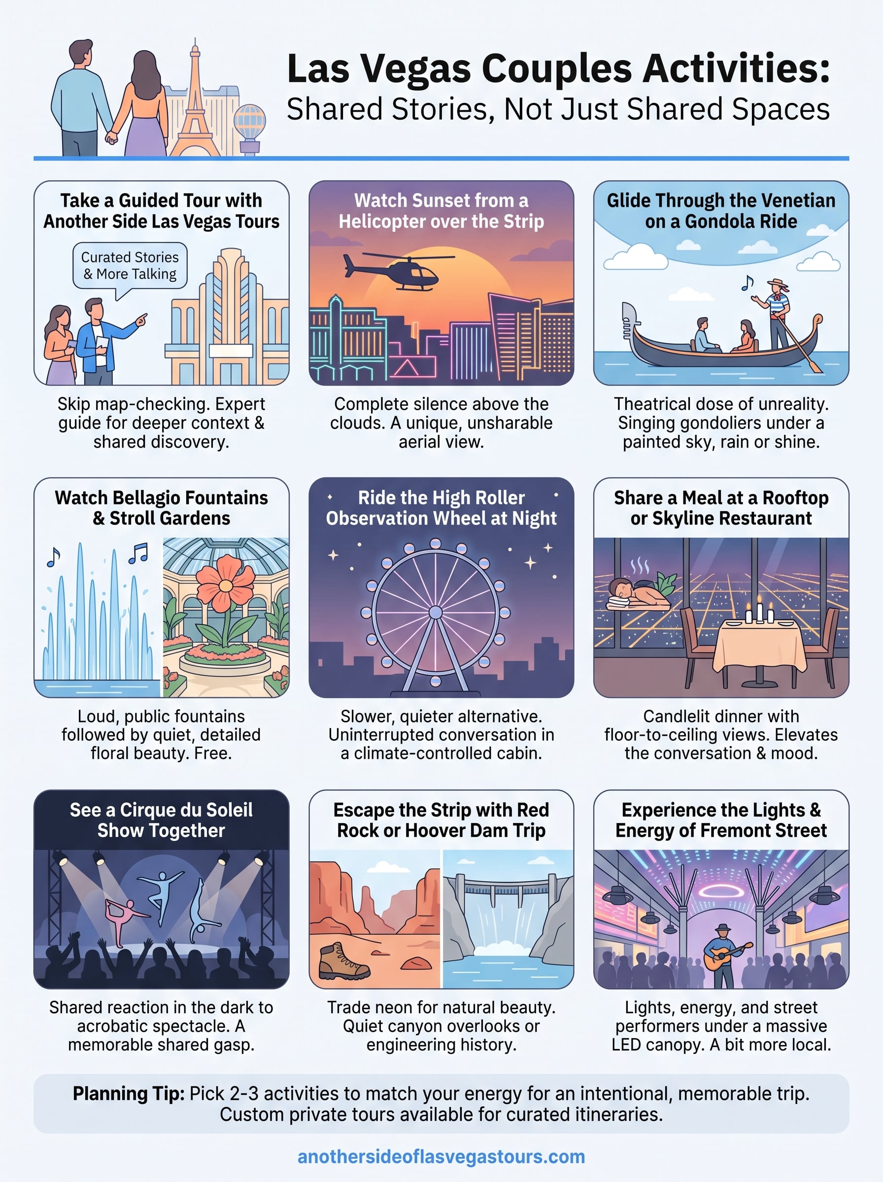 las vegas couples activities infographic