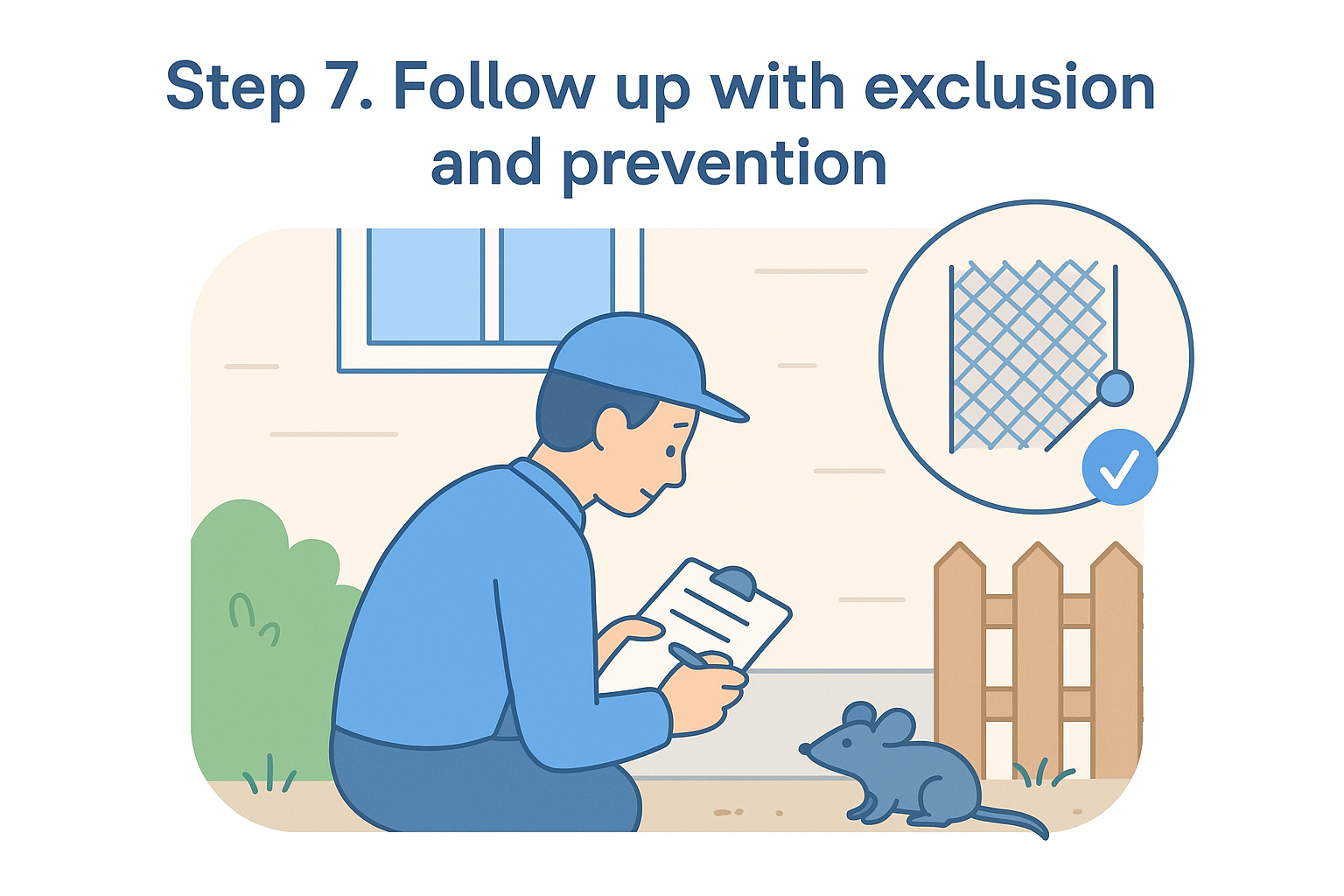 Step 7. Follow up with exclusion and prevention