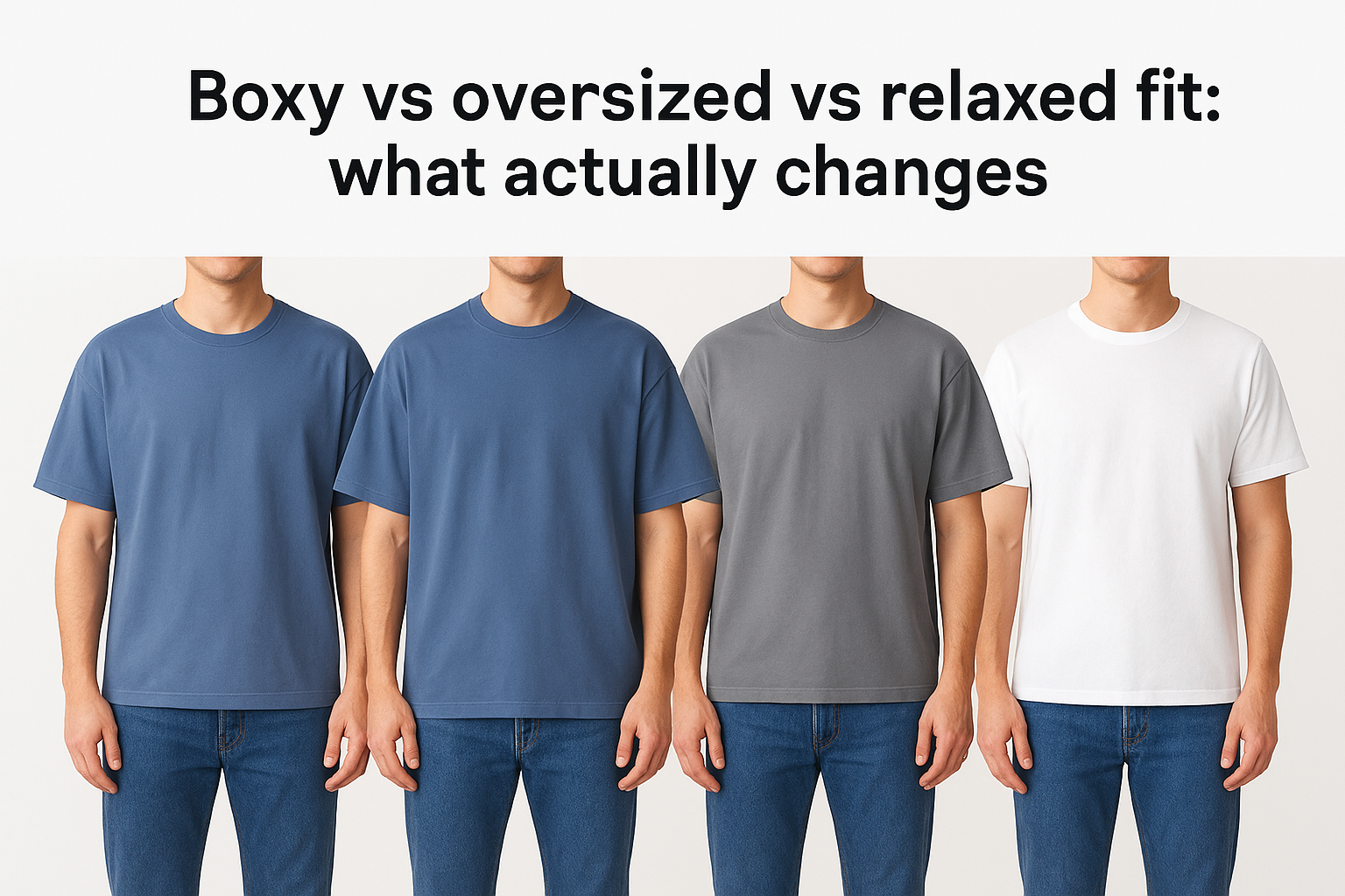 Boxy vs oversized vs relaxed fit: what actually changes