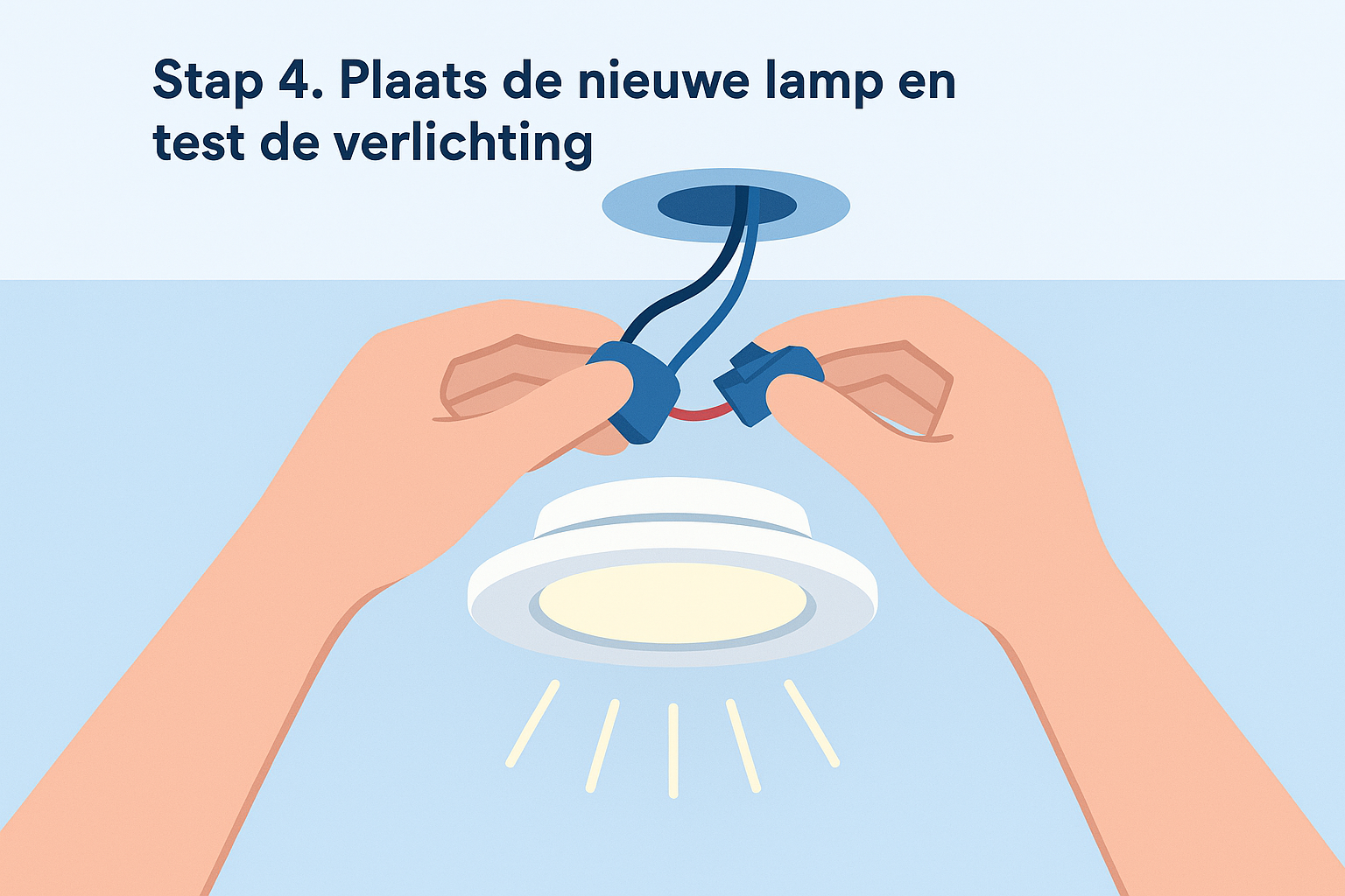 Stap 4. Plaats de nieuwe lamp en test de verlichting