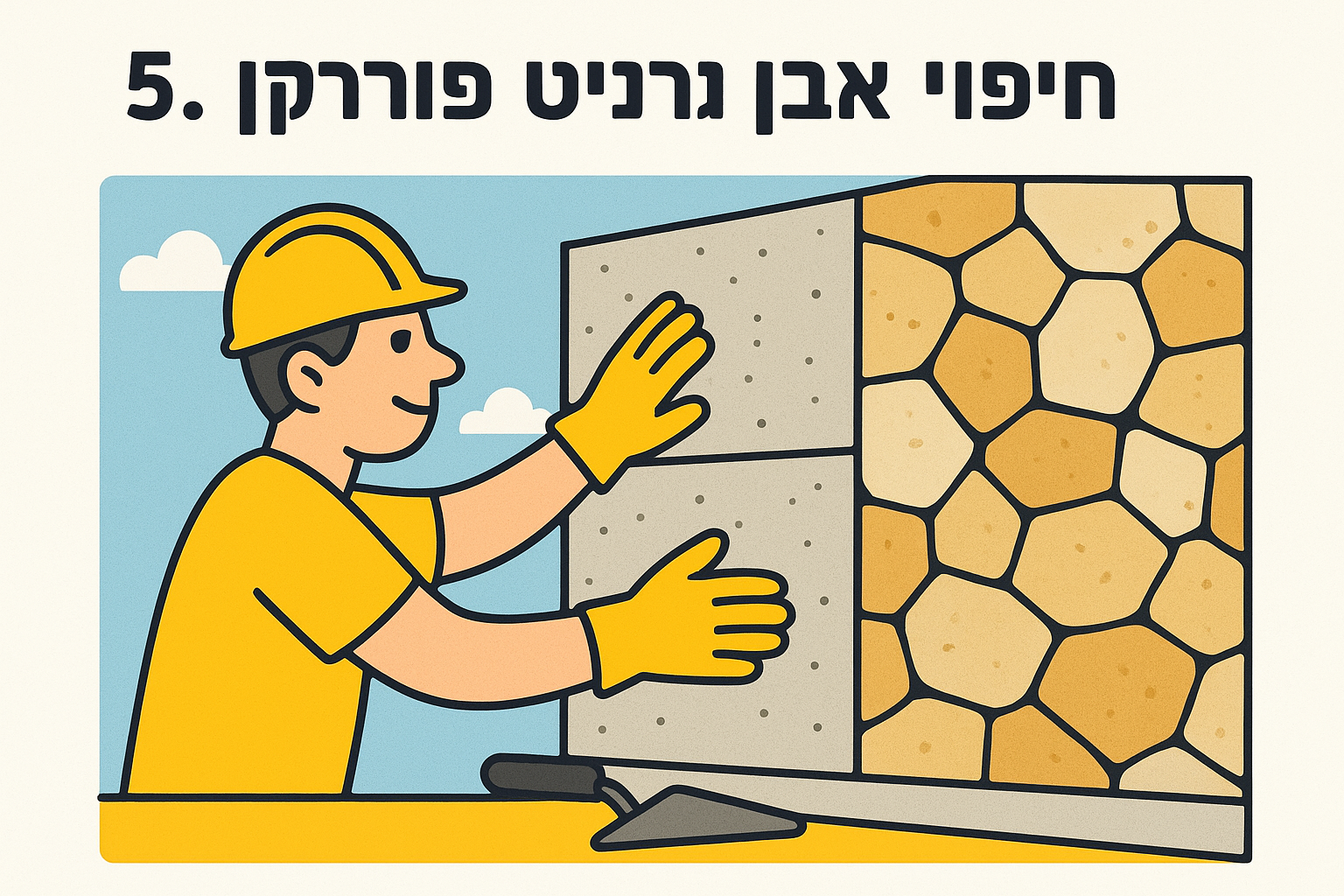 5. חיפוי אבן וגרניט פורצלן
