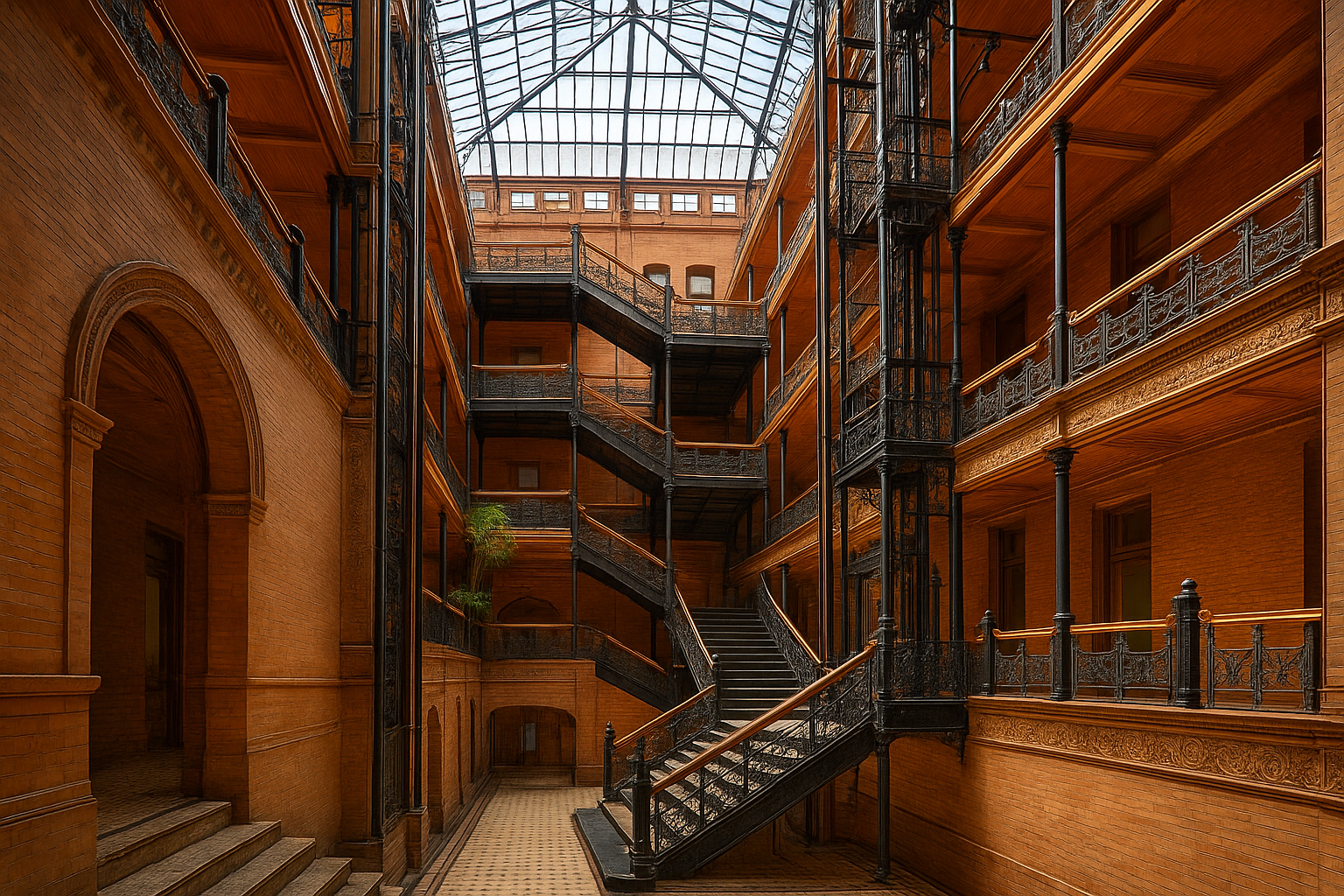 10. Marvel at the Bradbury Building's atrium