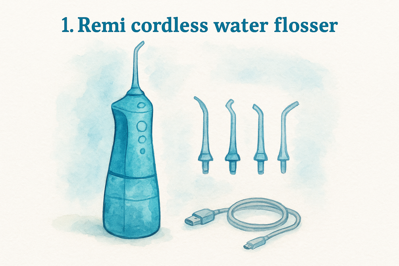 1. Remi cordless water flosser