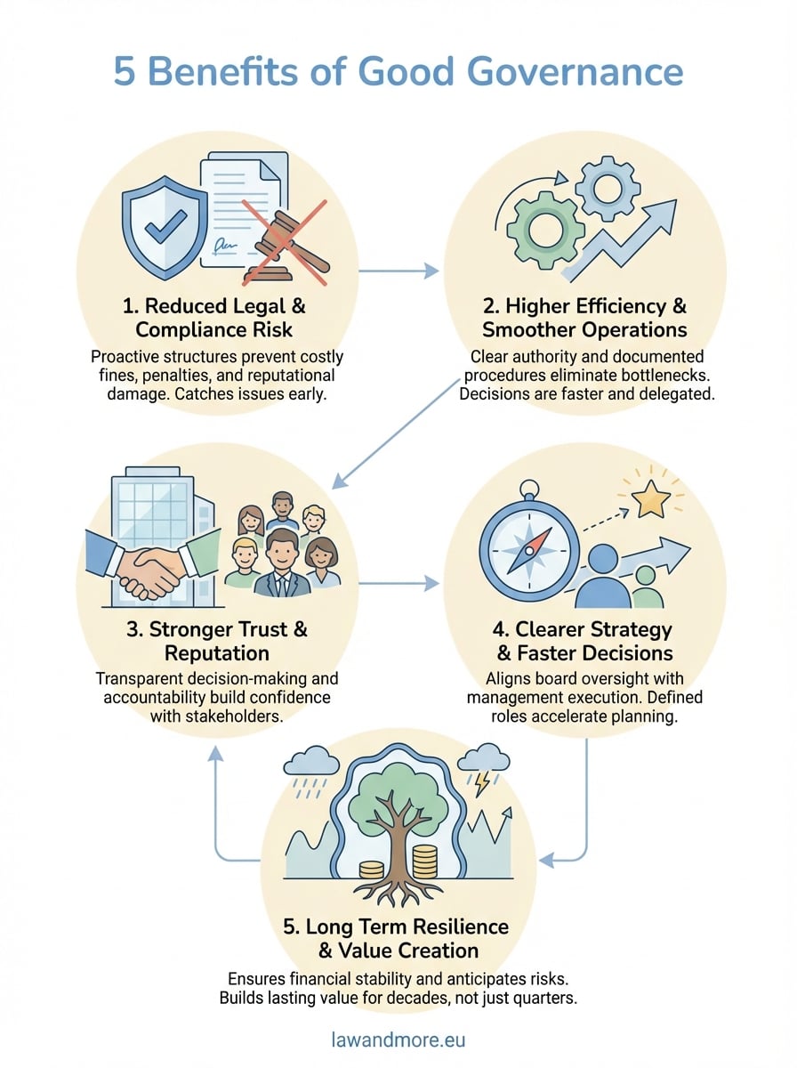 benefits of good governance infographic
