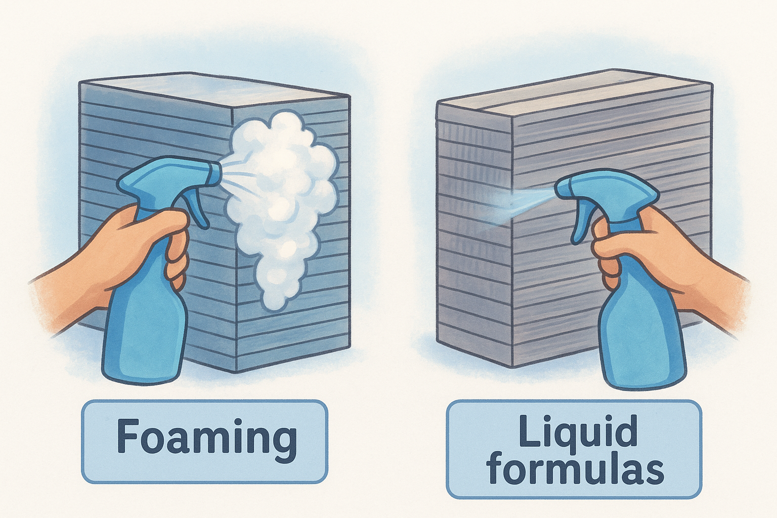 Foaming vs. liquid formulas