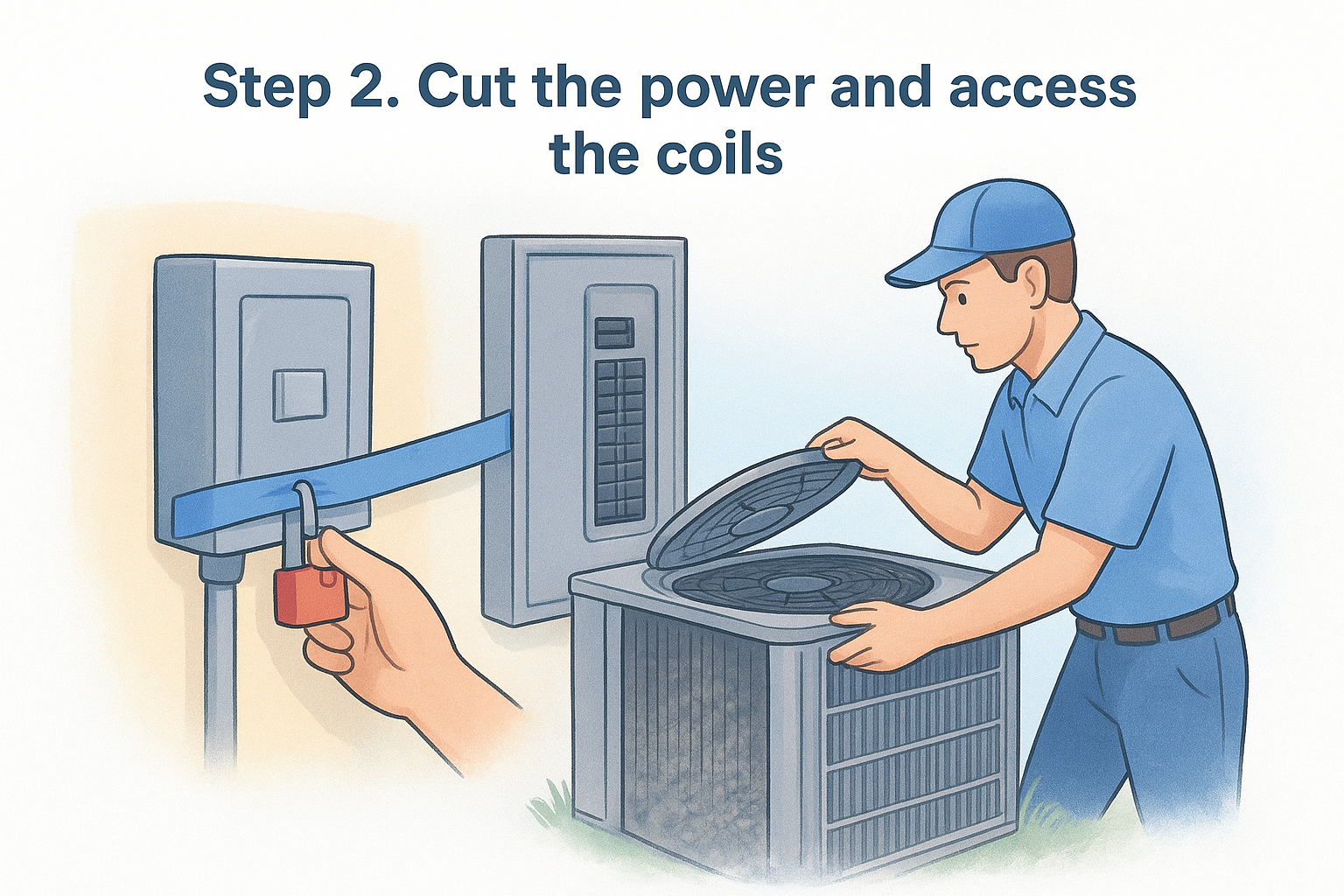 Step 2. Cut the power and access the coils