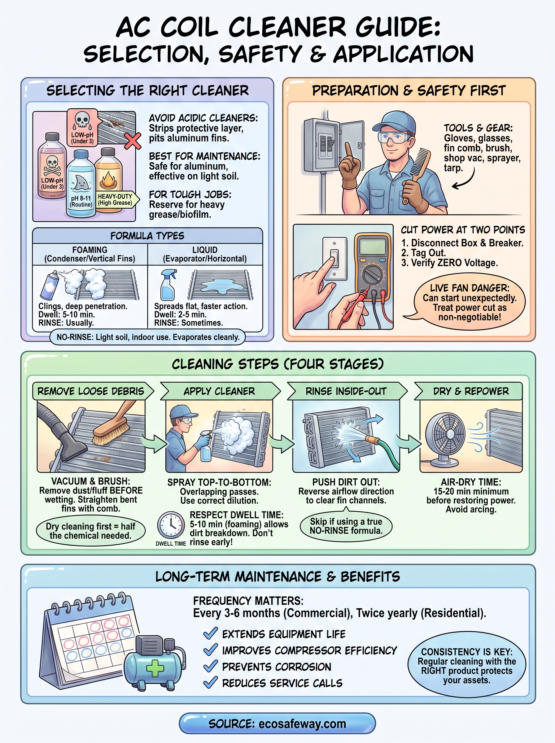 ac coil cleaner infographic