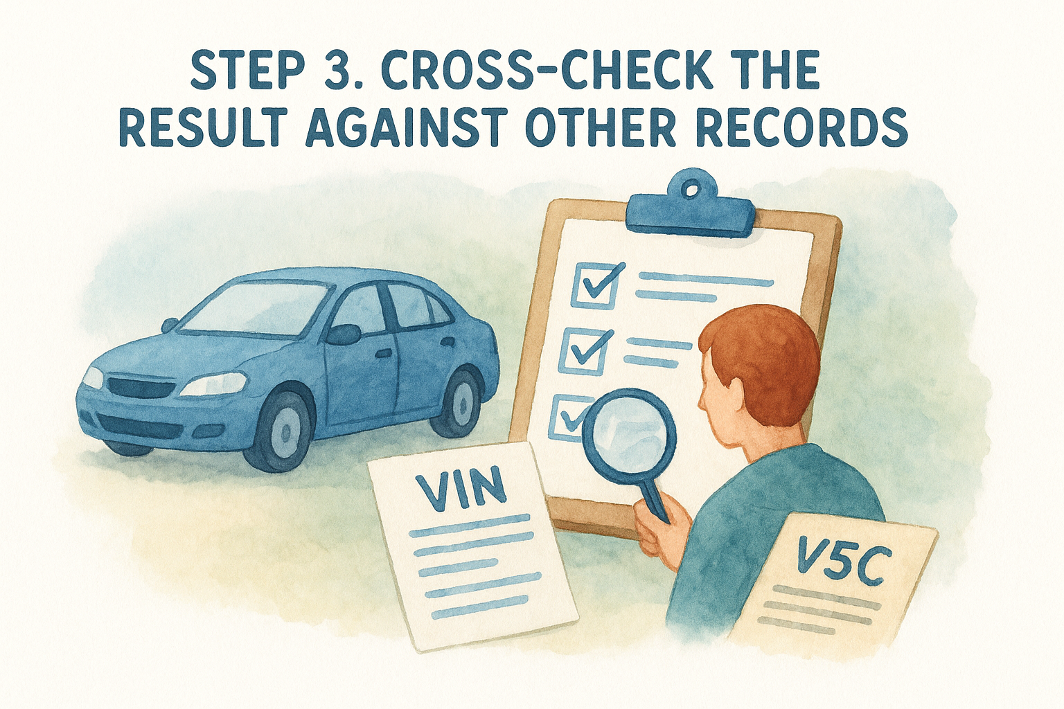 Step 3. Cross-check the result against other records