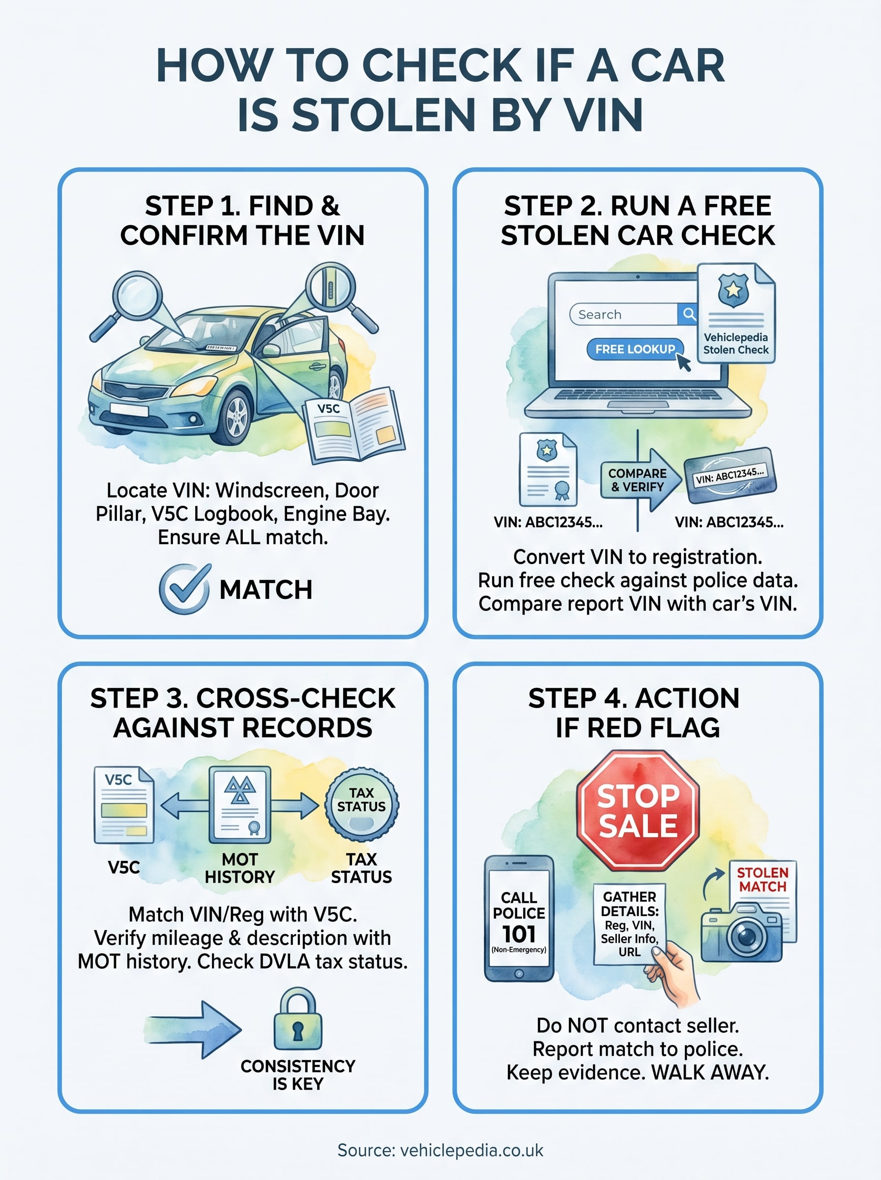 check stolen car vin infographic