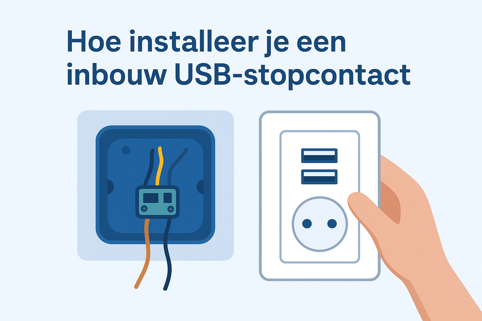 Hoe installeer je een inbouw USB-stopcontact