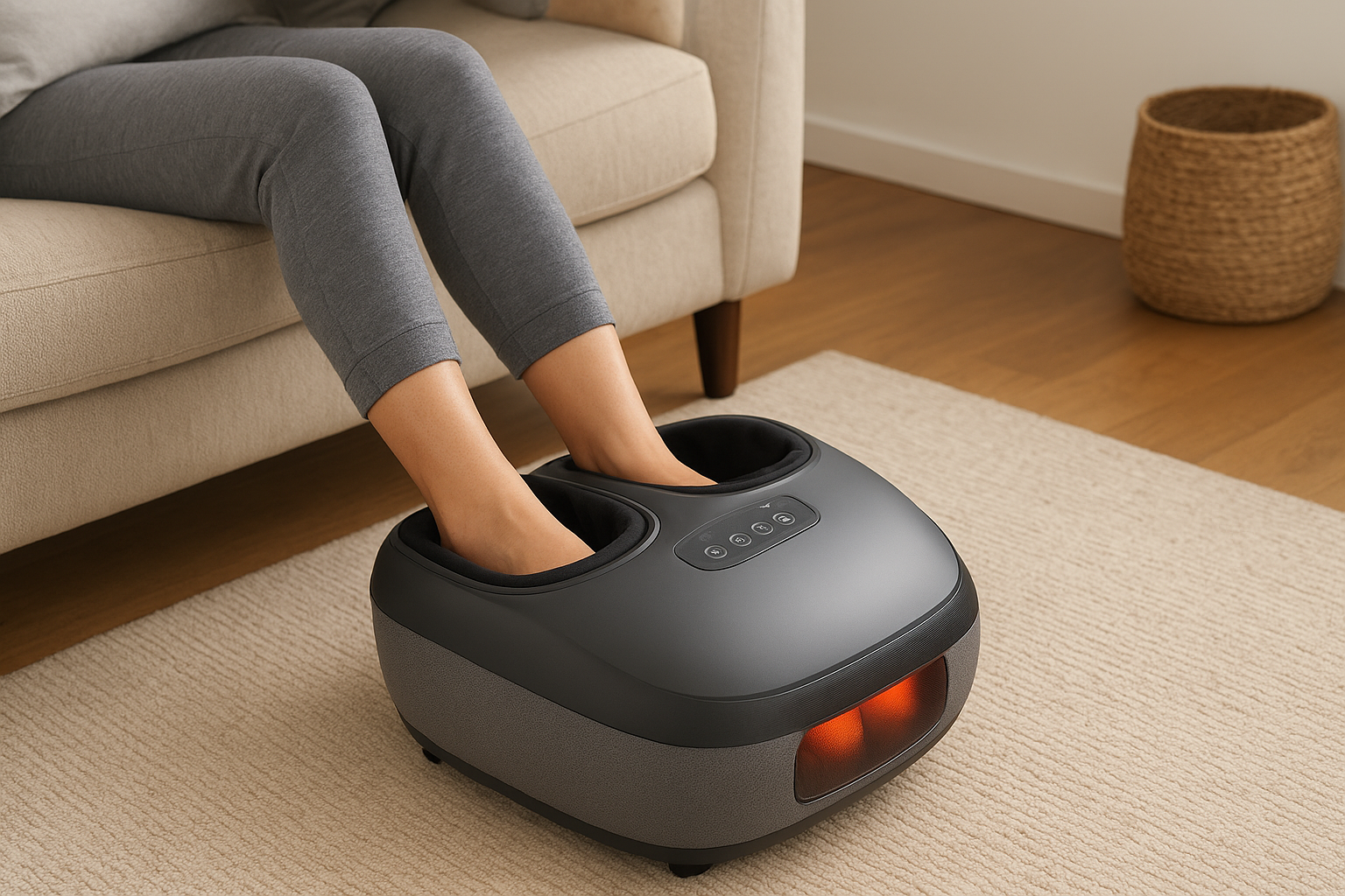 2. Electric shiatsu foot massager with heat and compression