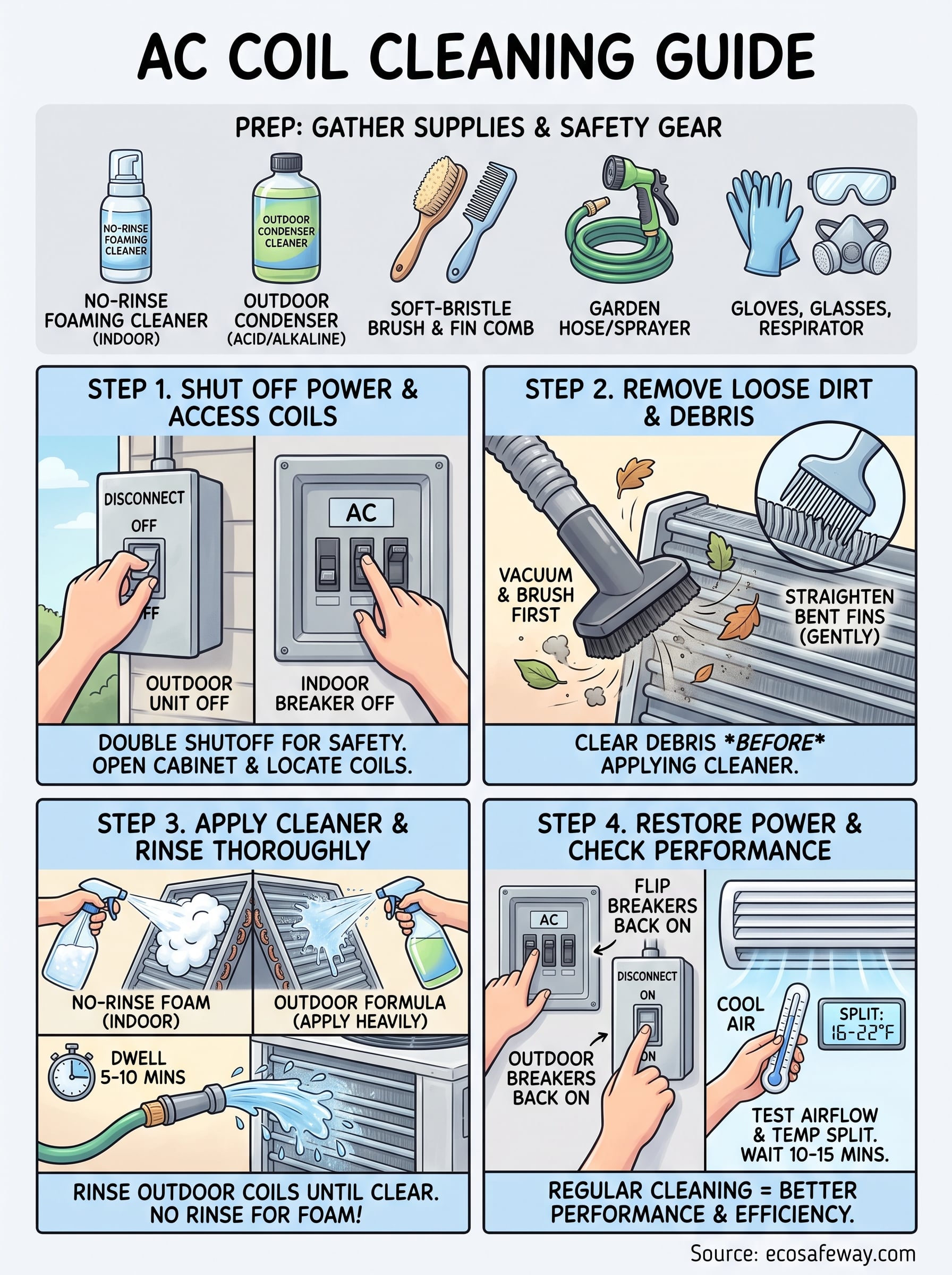 coil cleaner ac infographic