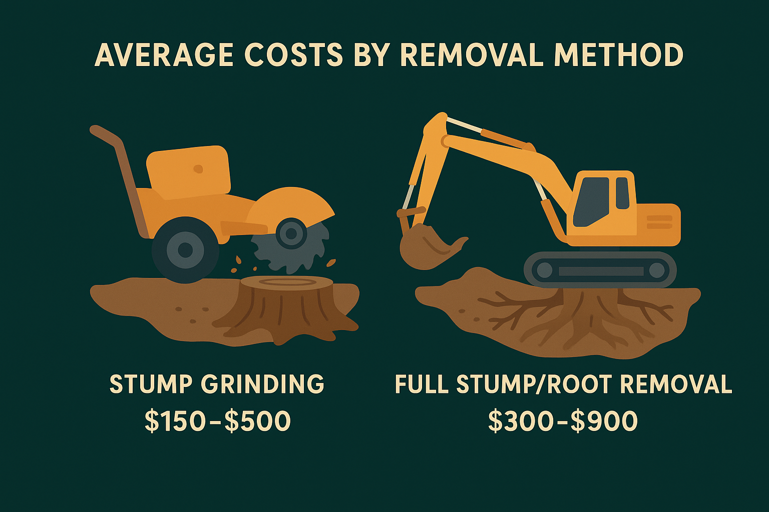 Average costs by removal method