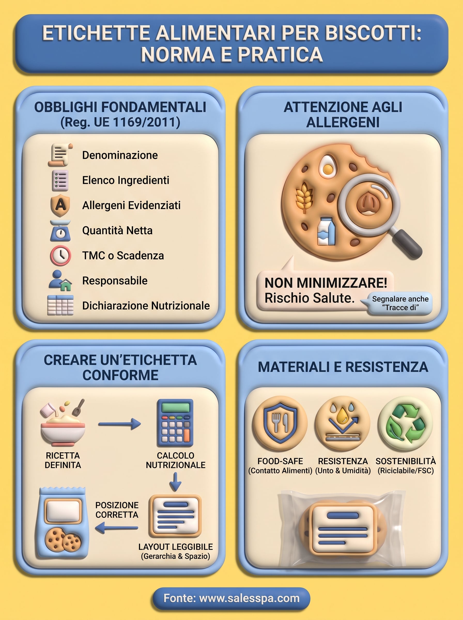 etichette alimentari biscotti infographic