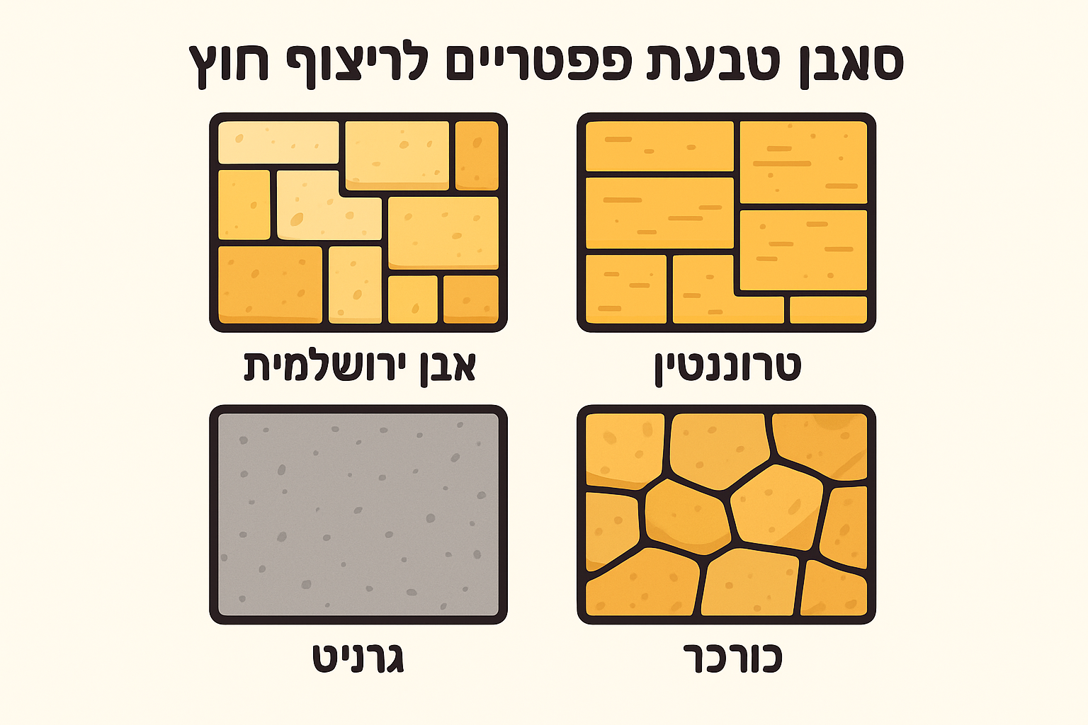 סוגי אבן טבעית פופולריים לריצוף חוץ