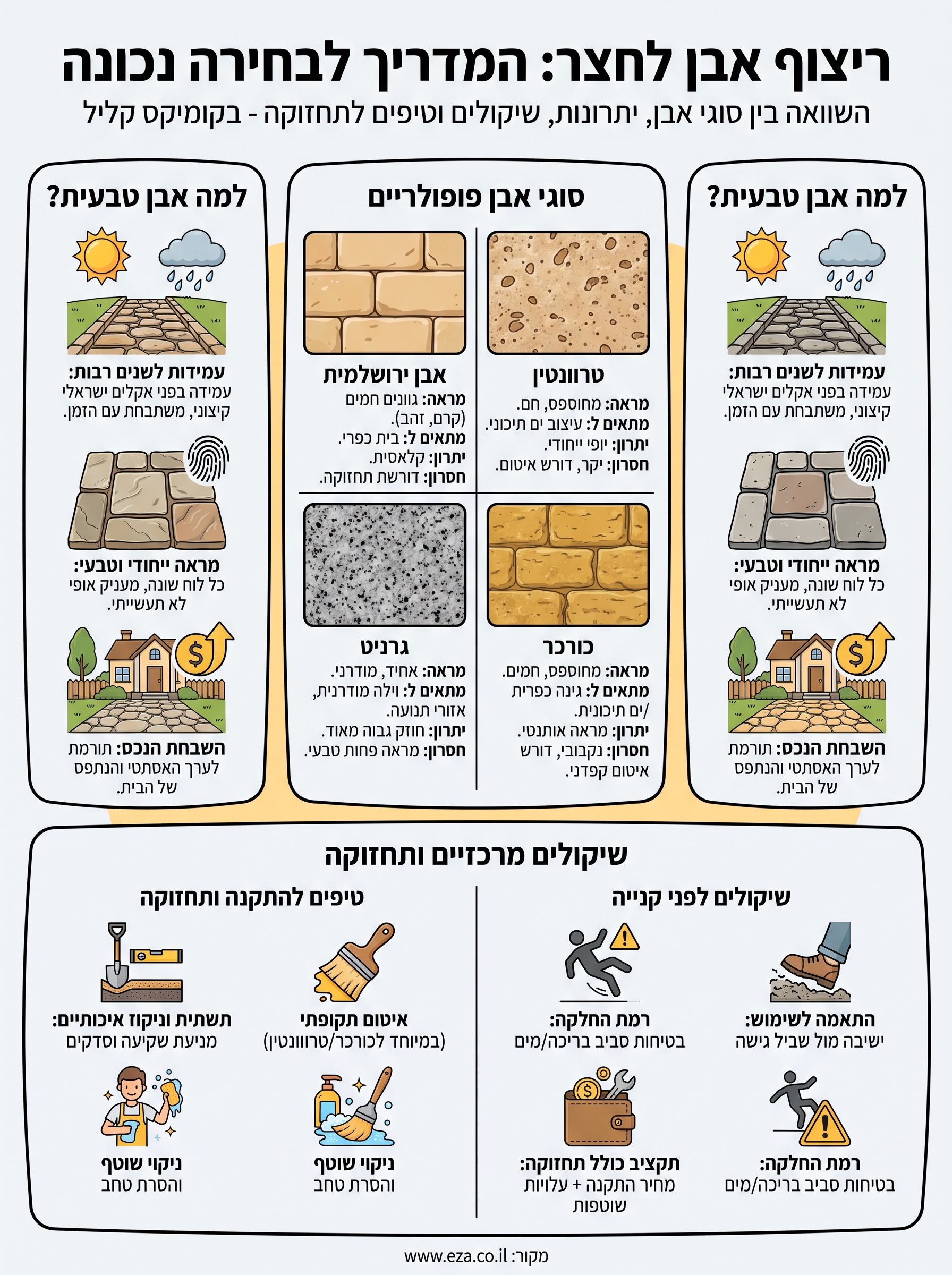 ריצוף אבן לחצר infographic
