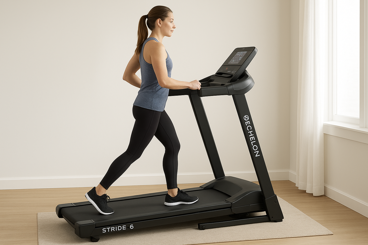 7. Echelon Stride-6: best folding space-saving treadmill