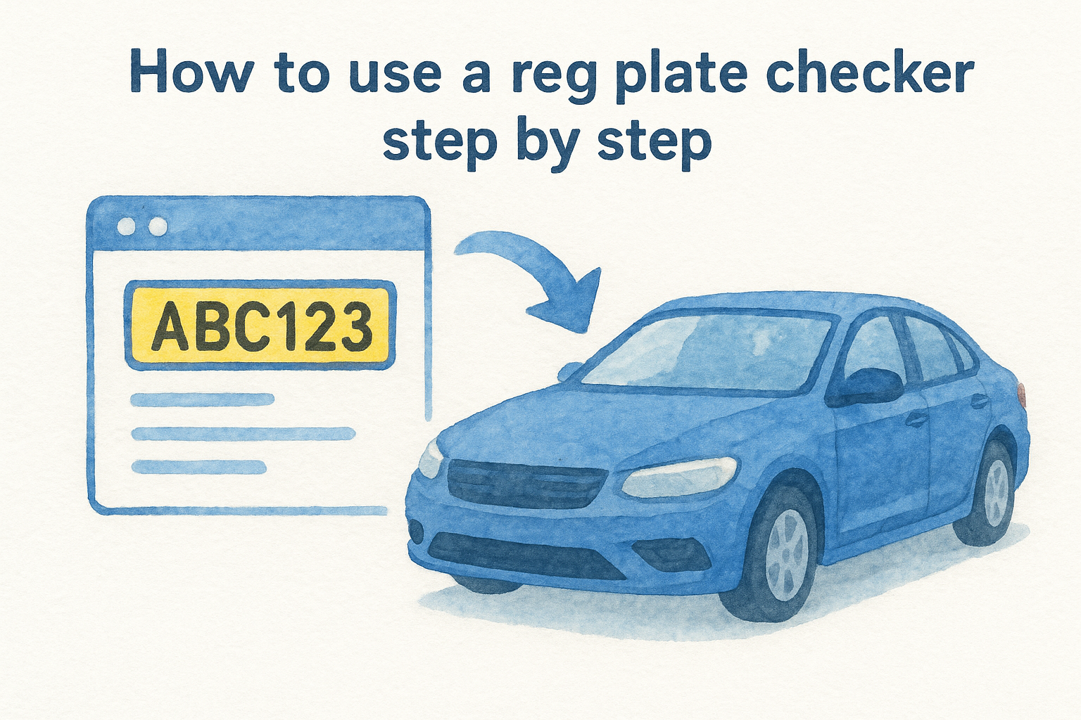 How to use a reg plate checker step by step