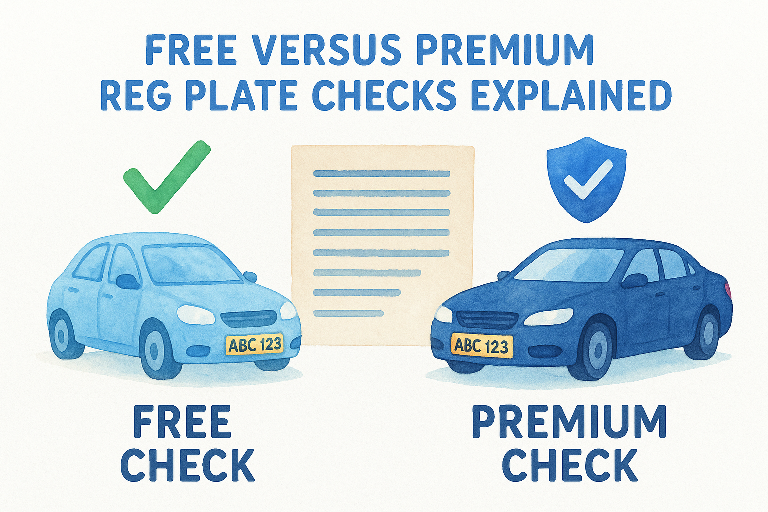 Free versus premium reg plate checks explained
